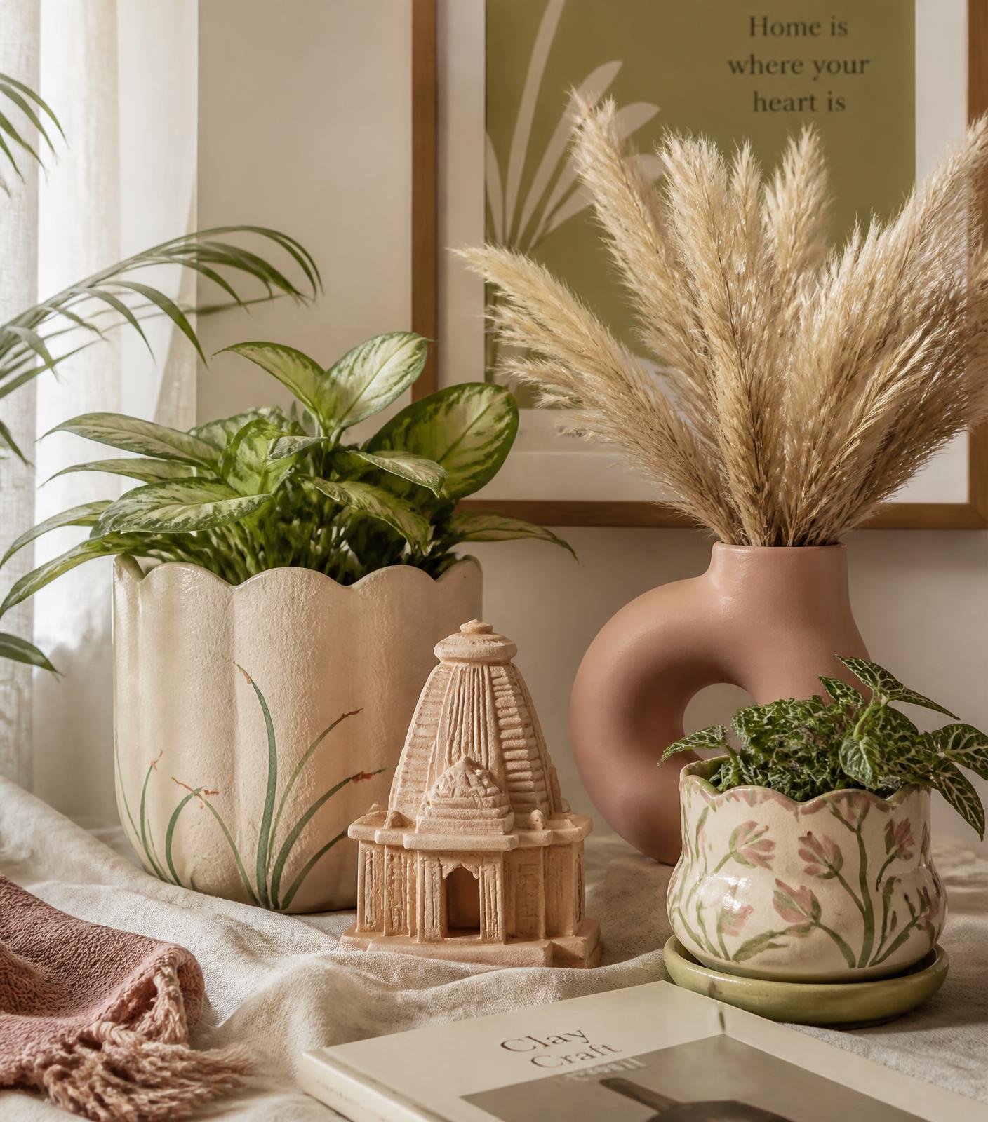 Styled handmade decor corner
